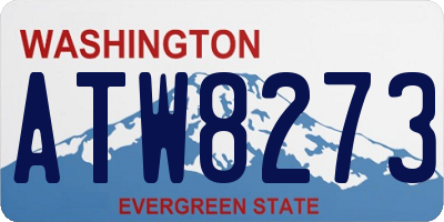 WA license plate ATW8273