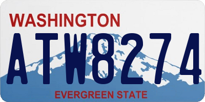 WA license plate ATW8274