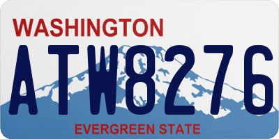 WA license plate ATW8276