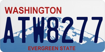 WA license plate ATW8277