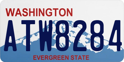 WA license plate ATW8284