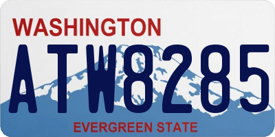 WA license plate ATW8285