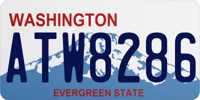 WA license plate ATW8286