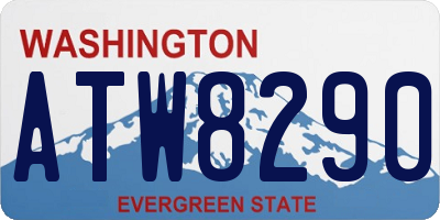 WA license plate ATW8290