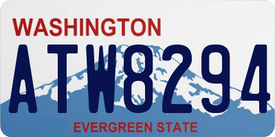WA license plate ATW8294