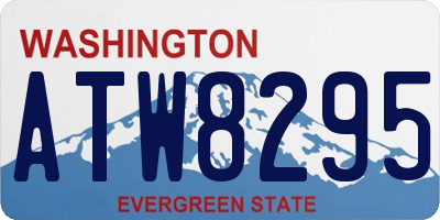 WA license plate ATW8295