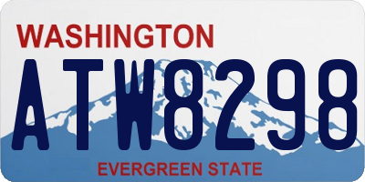 WA license plate ATW8298
