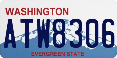 WA license plate ATW8306