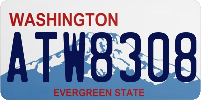 WA license plate ATW8308