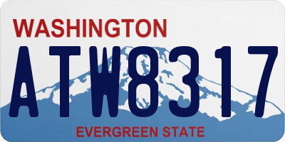 WA license plate ATW8317