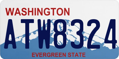 WA license plate ATW8324