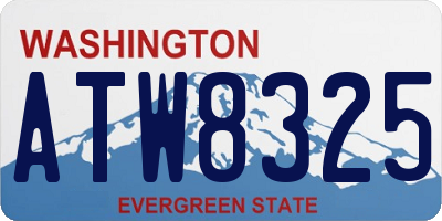 WA license plate ATW8325