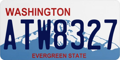 WA license plate ATW8327
