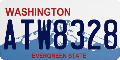 WA license plate ATW8328