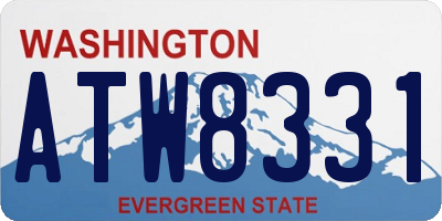 WA license plate ATW8331