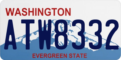 WA license plate ATW8332