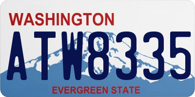 WA license plate ATW8335