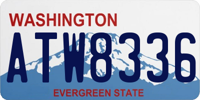 WA license plate ATW8336