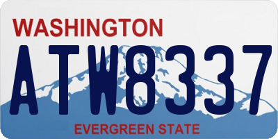 WA license plate ATW8337