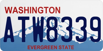 WA license plate ATW8339