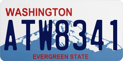 WA license plate ATW8341