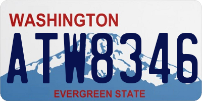 WA license plate ATW8346