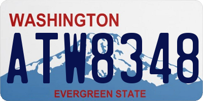 WA license plate ATW8348