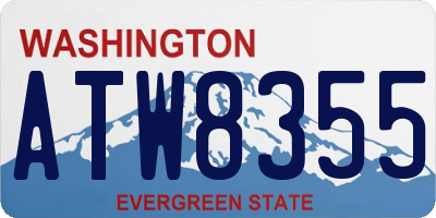 WA license plate ATW8355
