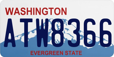 WA license plate ATW8366