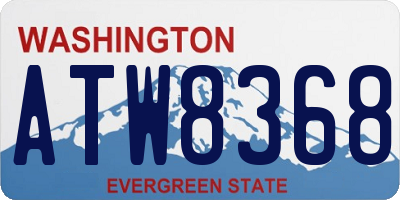 WA license plate ATW8368