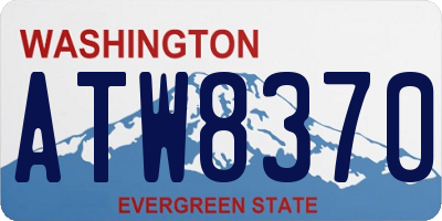 WA license plate ATW8370