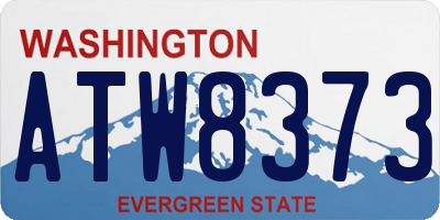 WA license plate ATW8373