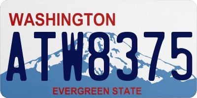 WA license plate ATW8375