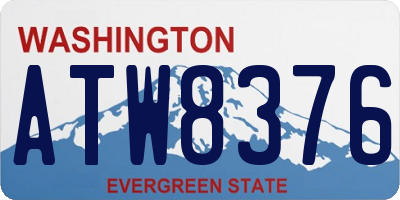 WA license plate ATW8376
