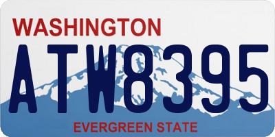 WA license plate ATW8395