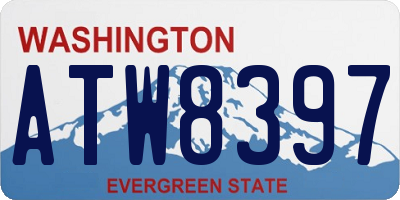 WA license plate ATW8397