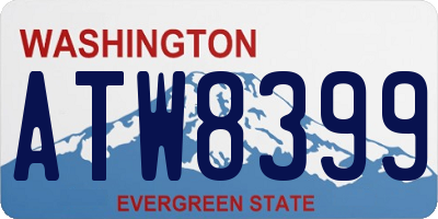 WA license plate ATW8399