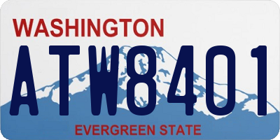 WA license plate ATW8401
