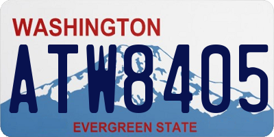 WA license plate ATW8405