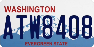 WA license plate ATW8408