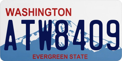 WA license plate ATW8409