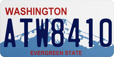 WA license plate ATW8410