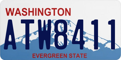 WA license plate ATW8411