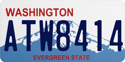 WA license plate ATW8414