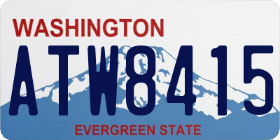 WA license plate ATW8415