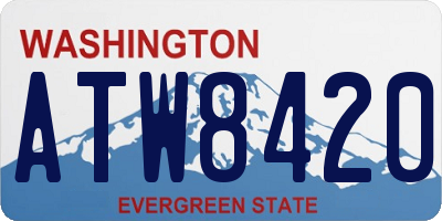 WA license plate ATW8420