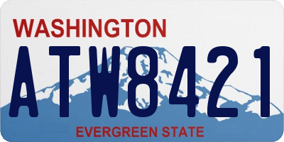 WA license plate ATW8421