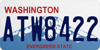 WA license plate ATW8422