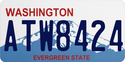 WA license plate ATW8424
