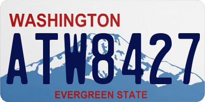 WA license plate ATW8427